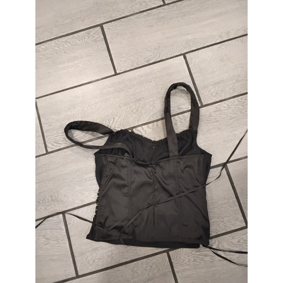 Urban Outfitters Black Corset Top Lace Up Side Sweetheart Neckline - Picture 4 of 5